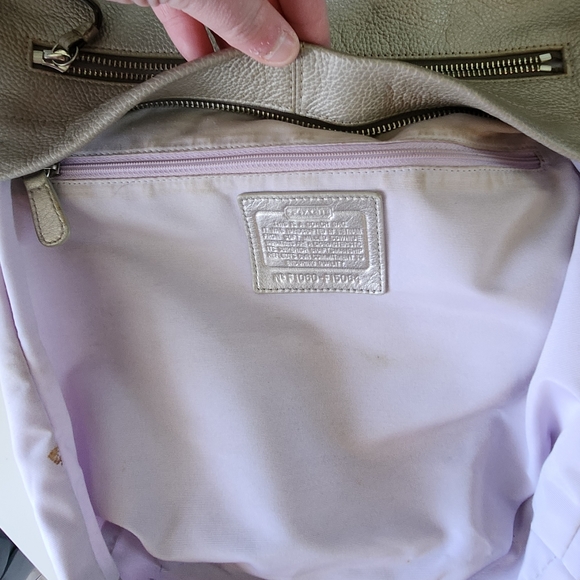 Coach Silver Metallic Bag - Picture 10 of 14